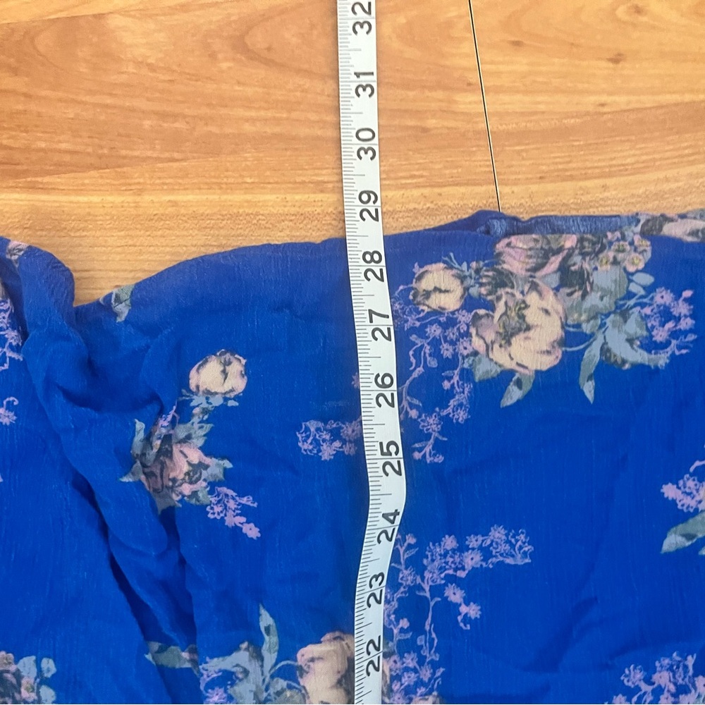 Free People Floral Blue Mini Dress - Picture 6 of 6